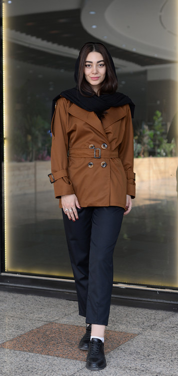 خرید انلاین ترنج کت کوتاه و شلوار قهوه ای