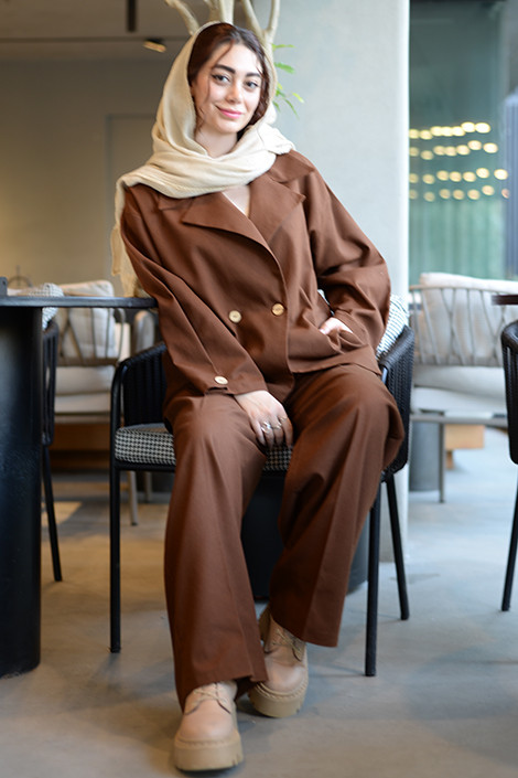 قیمت کت و شلوار لینن قهوه ای شیراز