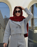 خرید انلاین کراپ کت و شلوار زنانه شیراز طوسی