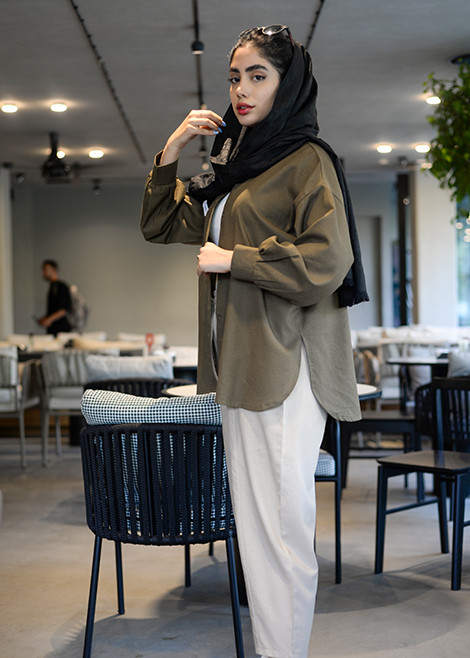 نمای نزدیک از بافت لینن شستشده شلوار