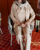 جزئیات طراحی ژیله زنانه مجلسی ست با کت و شلوار