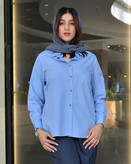 شومیز سبک و خنک آبی آسمونی زنانه با قیمت مناسب برای خرید عمده