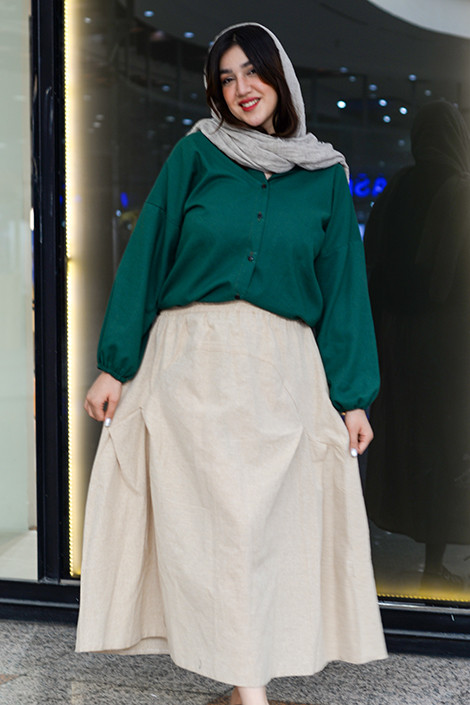 خرید دامن لینن شیک و تابستونی