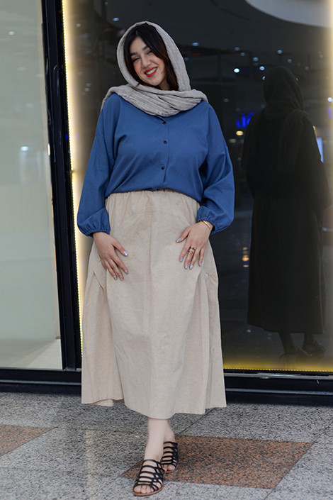 خرید دامن لینن شیراز