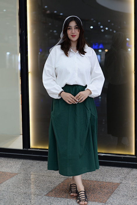 خرید ست شیک دامن و شومیز لینن شیراز