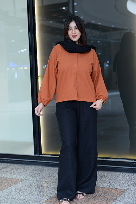 شومیز لینن شست شده استایل تابستونی