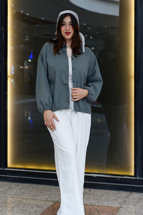 شومیز لینن و شلوار بگ سفید