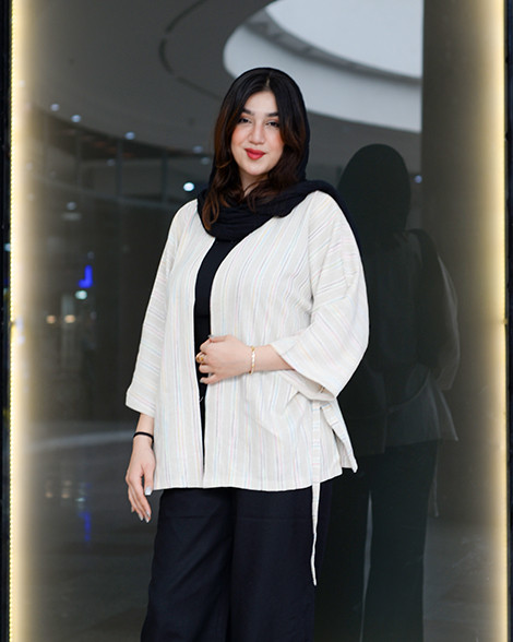 مانتو زنانه لینن کوک دوزی شده