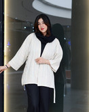 مانتو لینن جلو باز